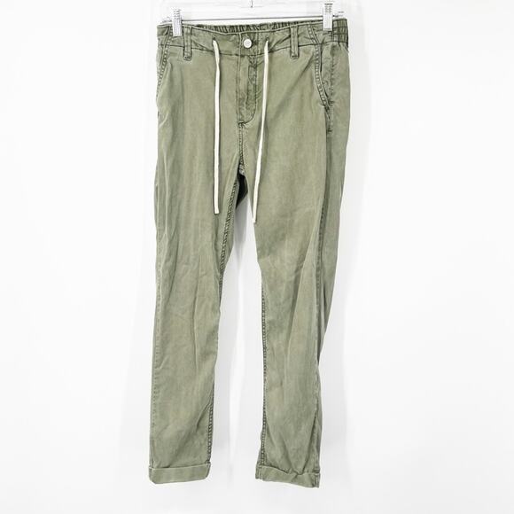 Paige Christy High Rise Pants in Vintage Coastal Green - Picture 2 of 9